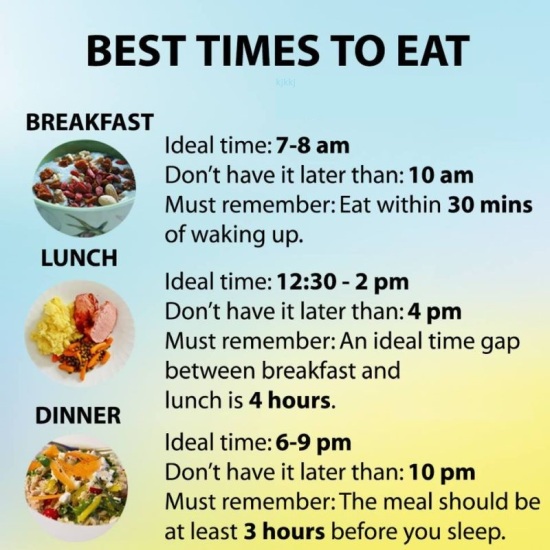 Learning Wednesday: Best Times To Eat A Day – Dra. Martha Andrea Castro ...